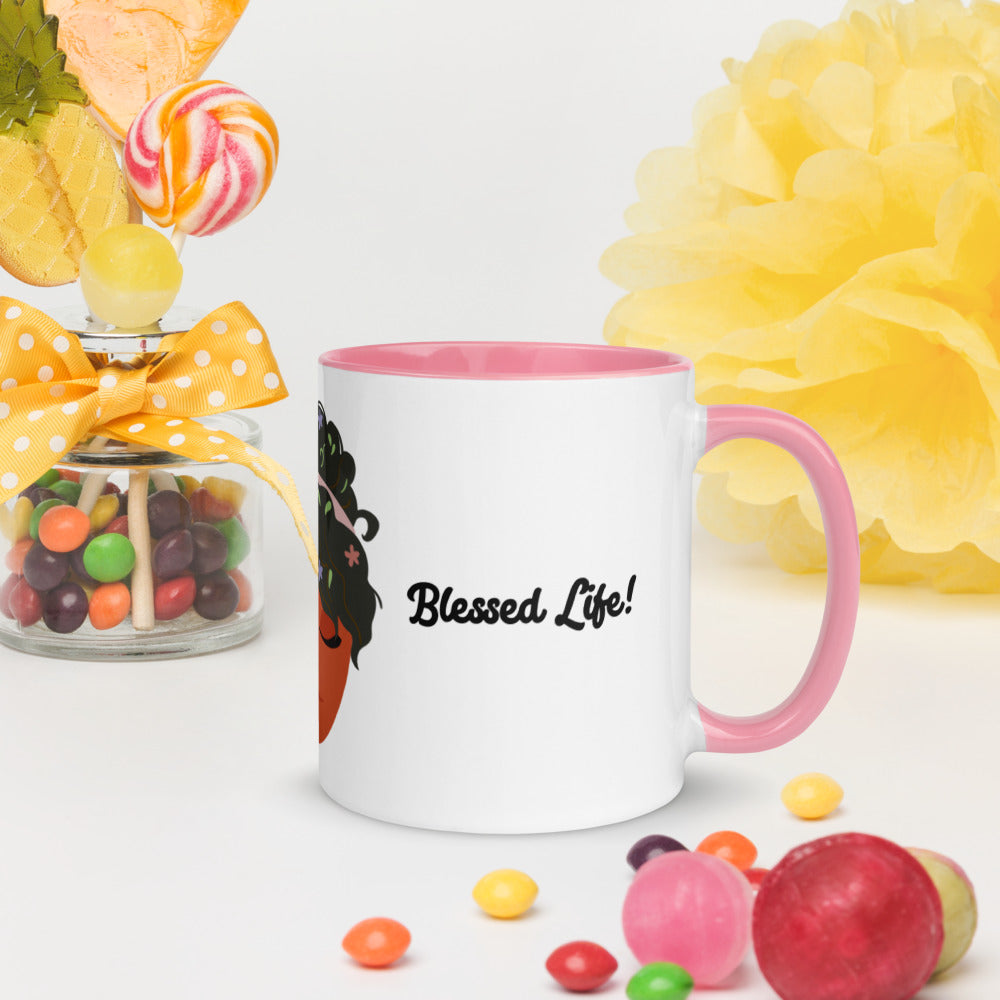 Blessed Life! Mug with Color Inside