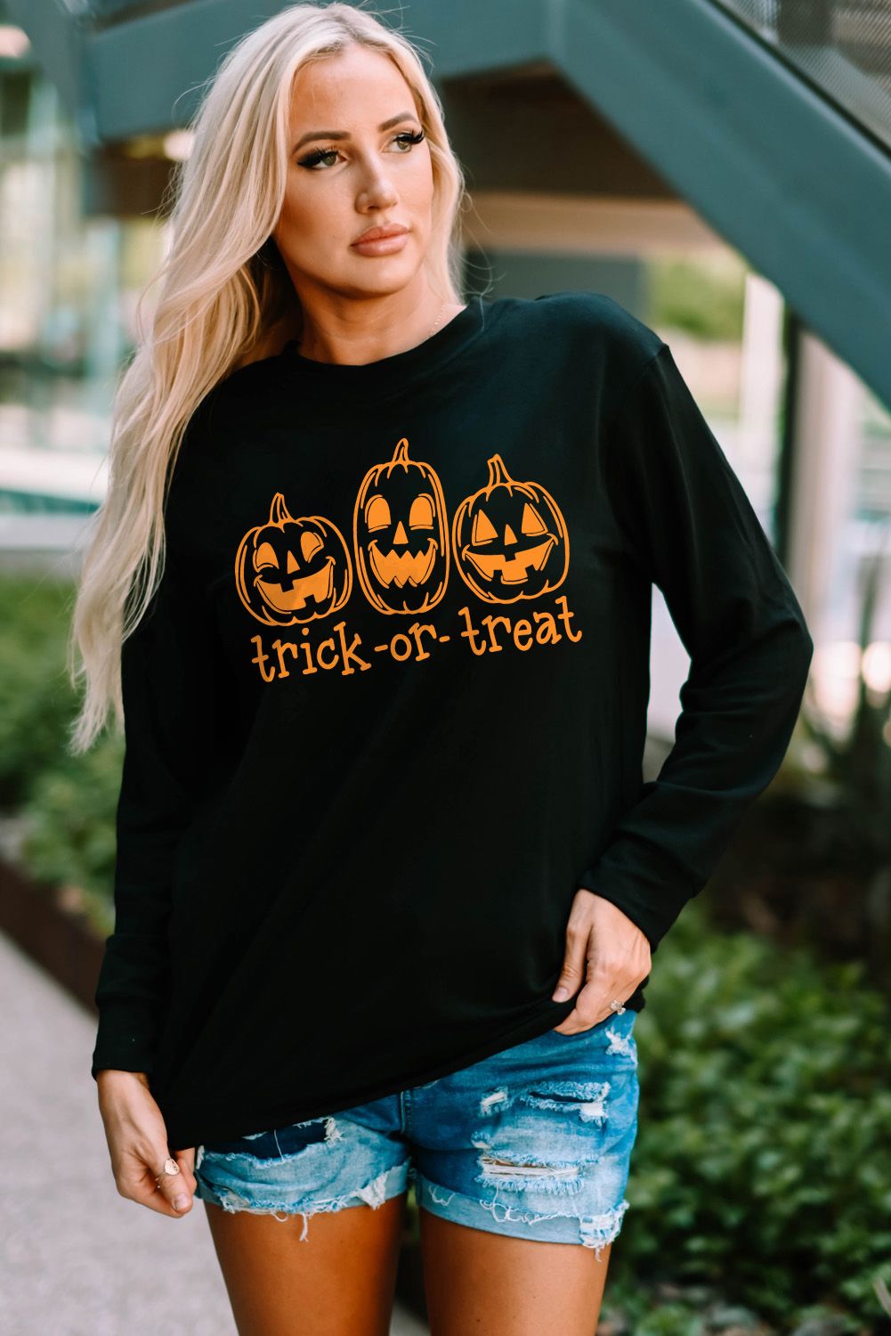 TRICK-OR-TREAT Graphic Halloween Sweatshirt