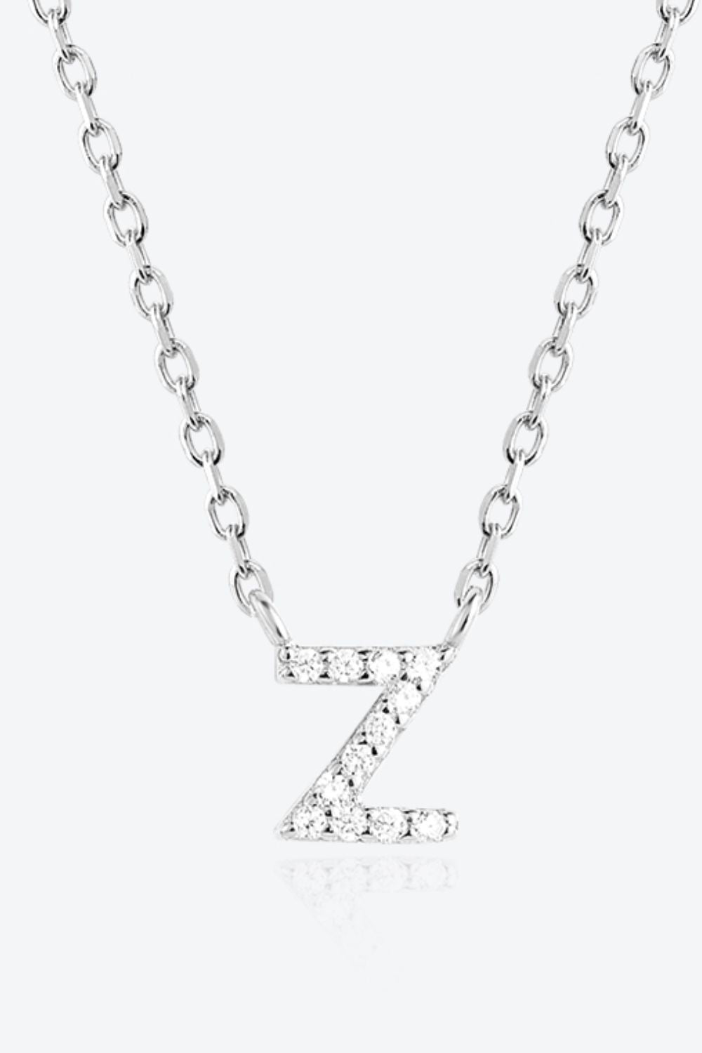 V To Z Zircon 925 Sterling Silver Necklace