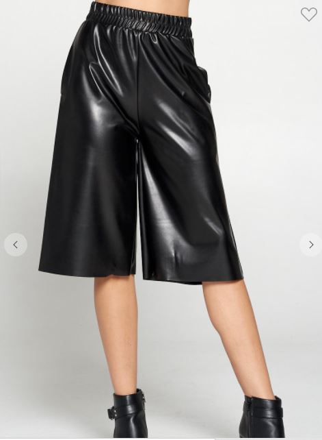 Faux Leather Culottes