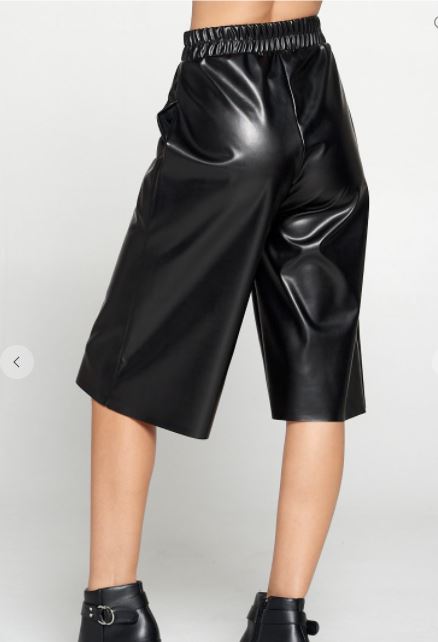 Faux Leather Culottes