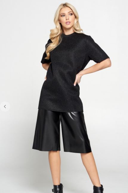 Faux Leather Culottes