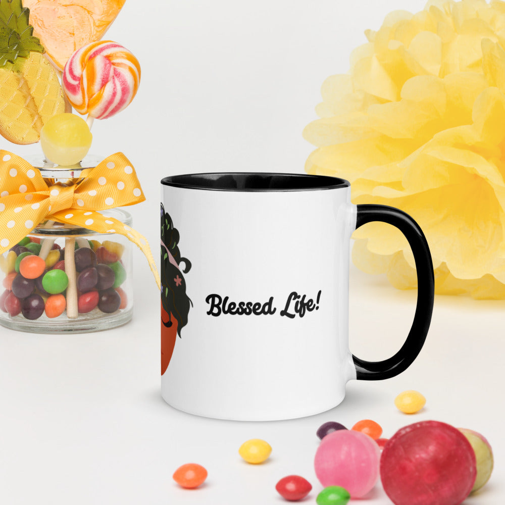 Blessed Life! Mug with Color Inside