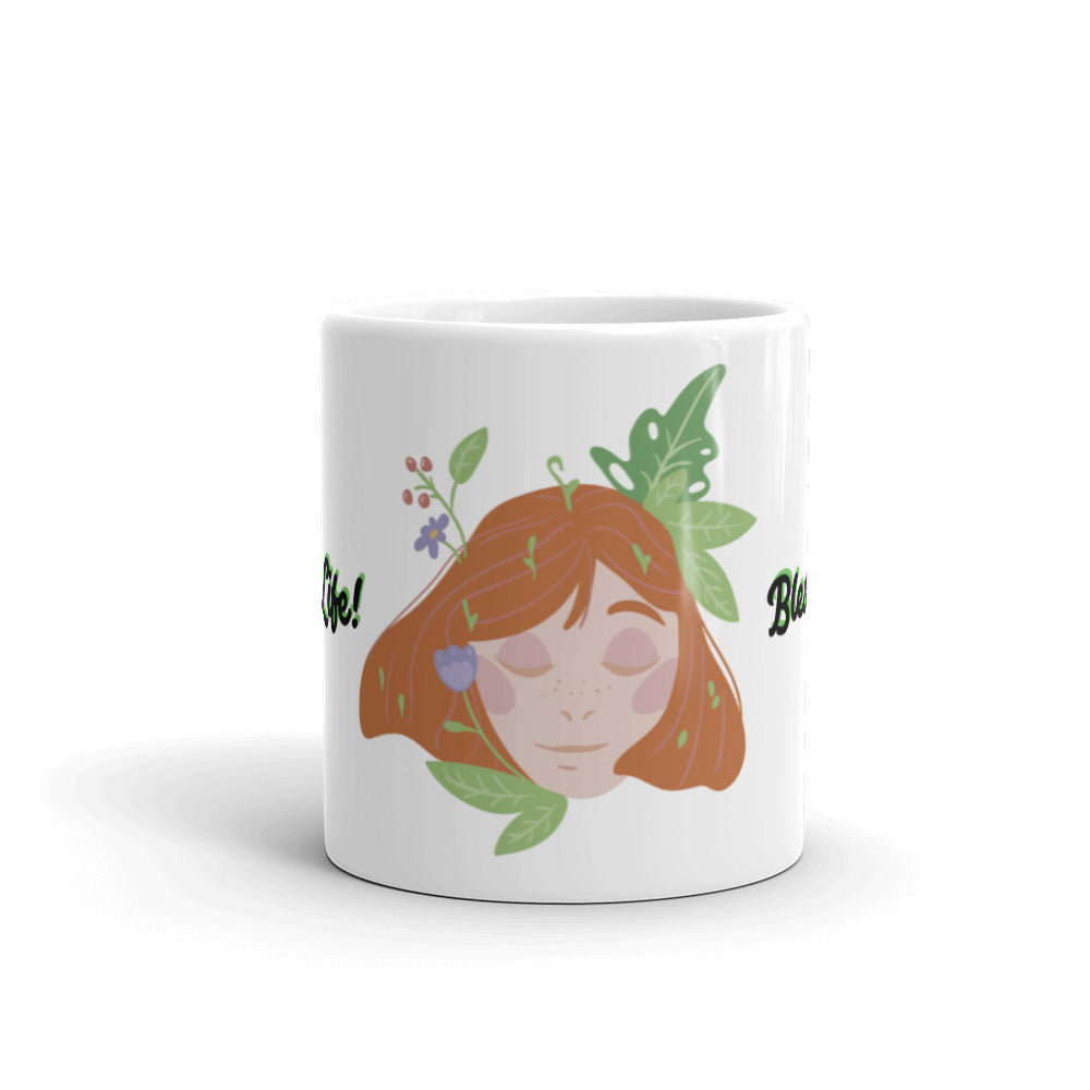 Blessed Life Glossy Mug (Green)