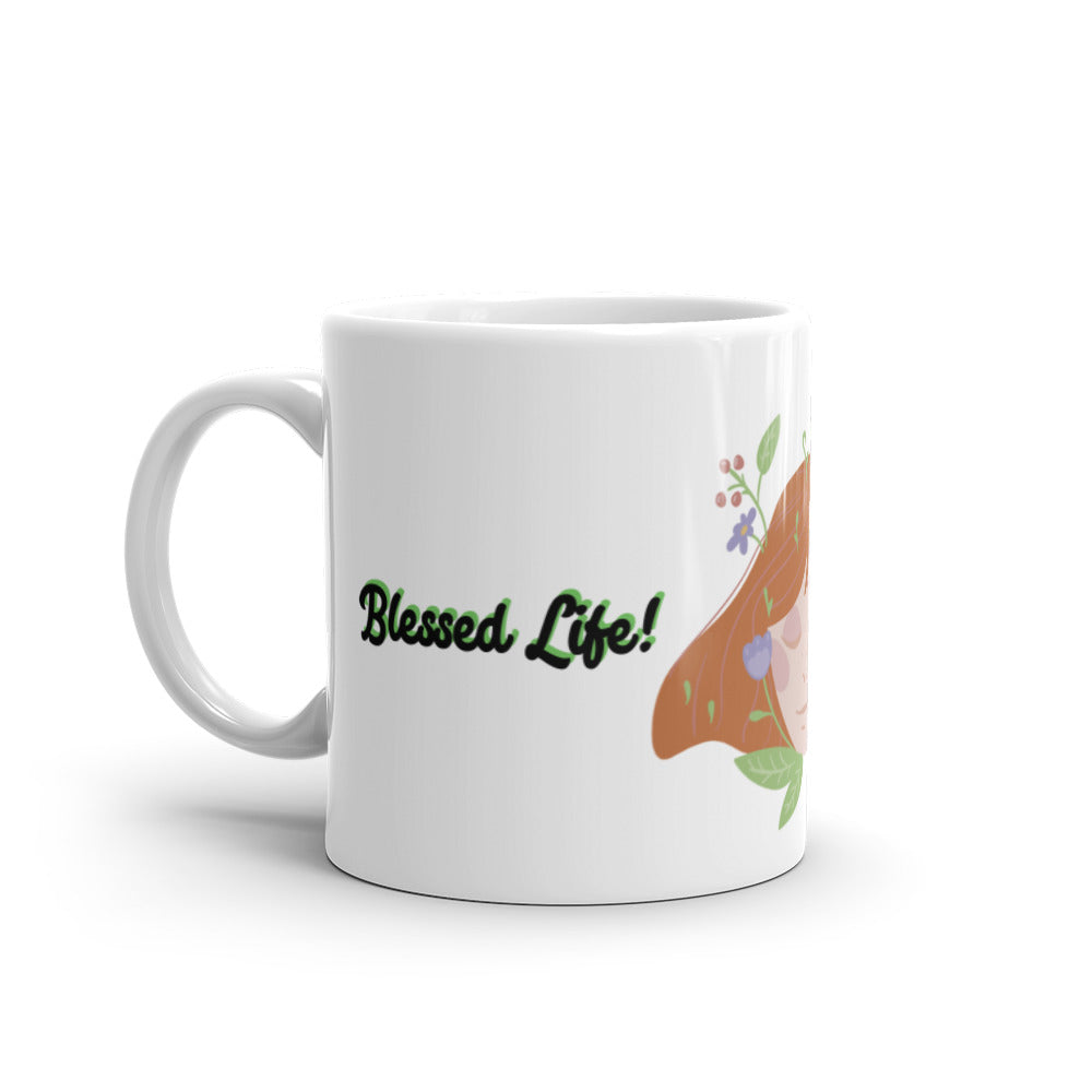 Blessed Life Glossy Mug (Green)