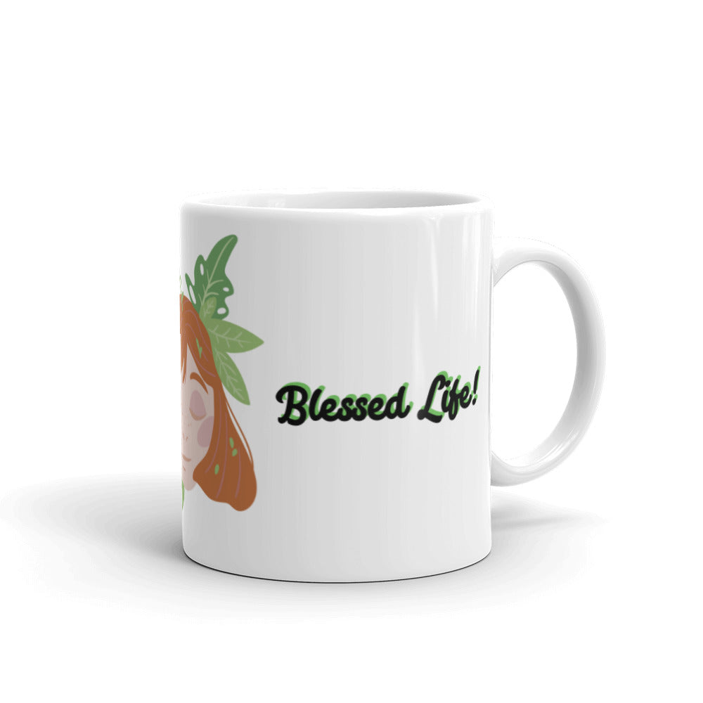 Blessed Life Glossy Mug (Green)