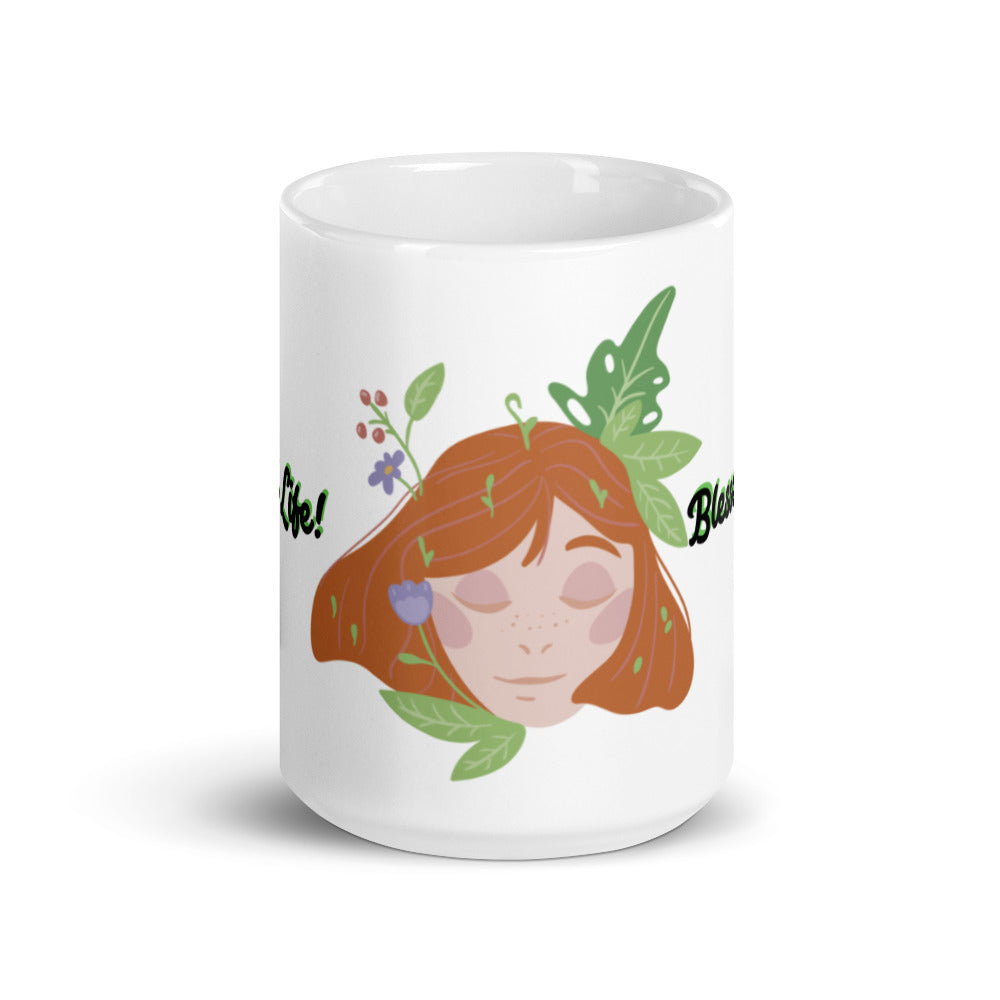 Blessed Life Glossy Mug (Green)