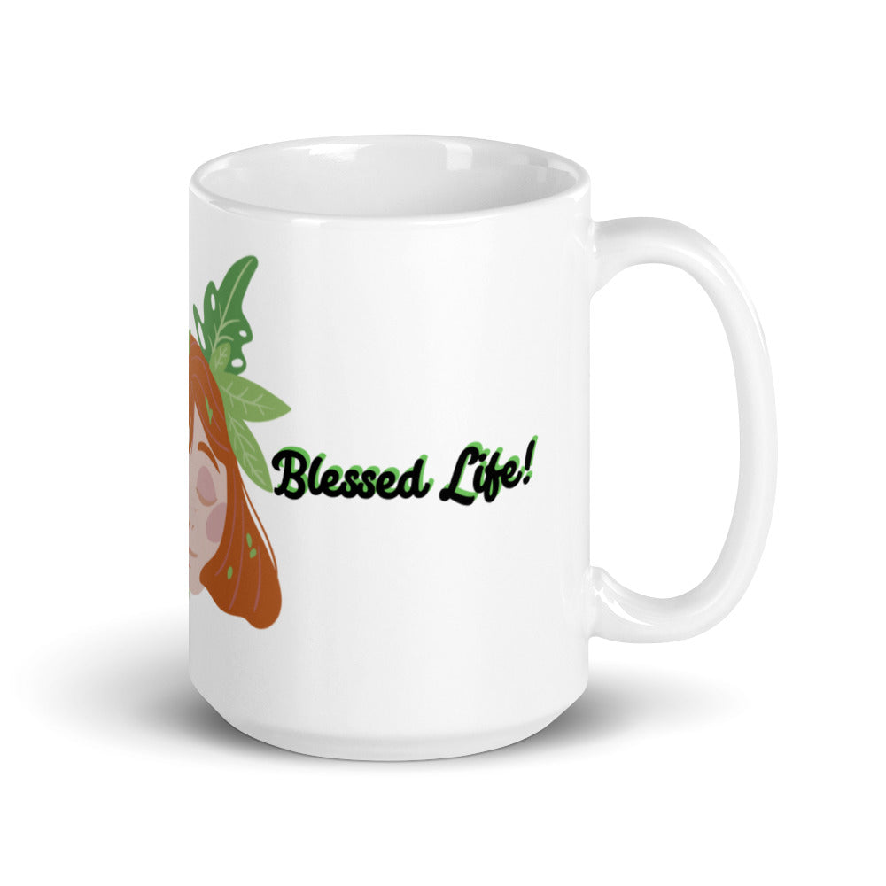Blessed Life Glossy Mug (Green)